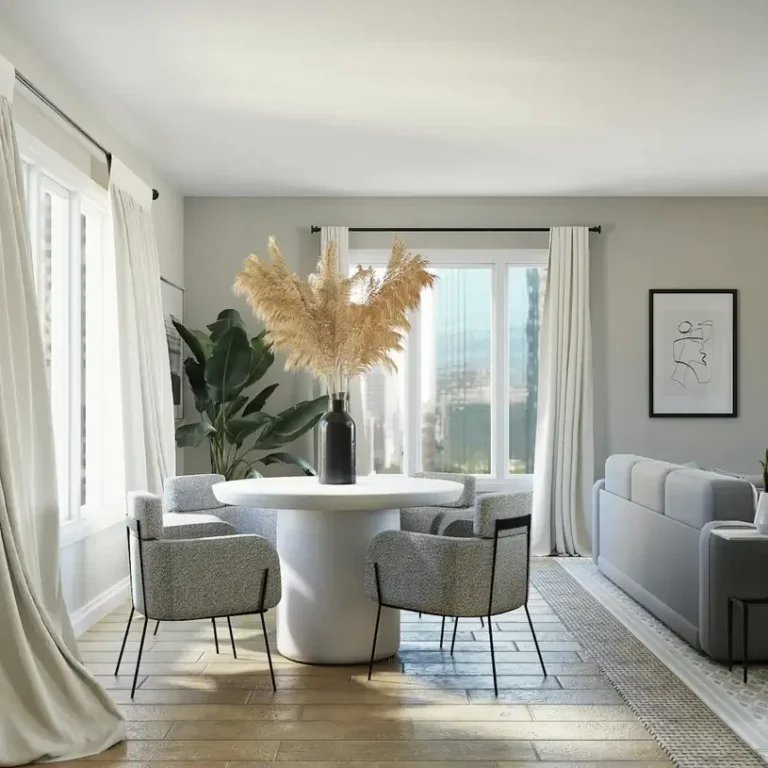 photo d'1séjour moderne au couleur gris et beige